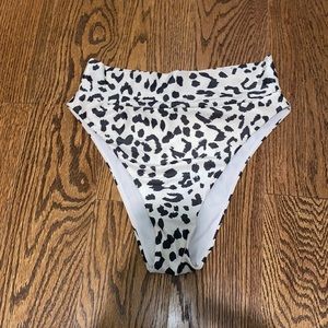 aerie high cut and high waisted bikini bottom